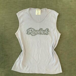 y2k Reebok sparkly logo tank
